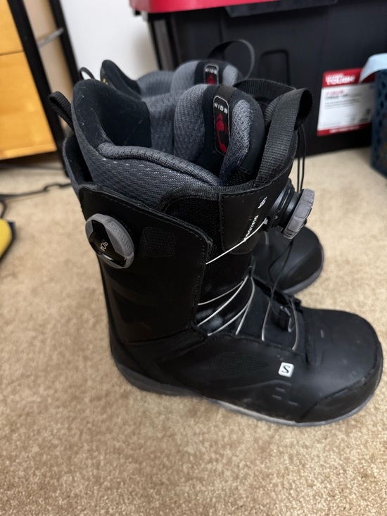 Salomon Black Dialogue Dual Boa Snowboard Boot Wide - 25.5